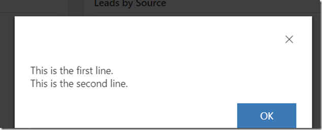 Show Consecutive line breaks in alerts in Dynamics 365/ CDS - Debajit's ...