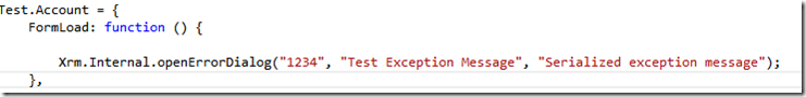 Microsoft Dynamics CRM Error Dialog - using Xrm.Internal ...