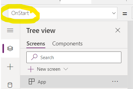 OnStart property of the App not available in Power Apps canvas apps