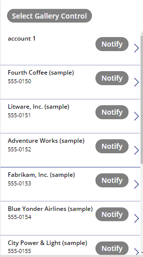 How to select a control in a specific row of gallery- power apps canvas apps