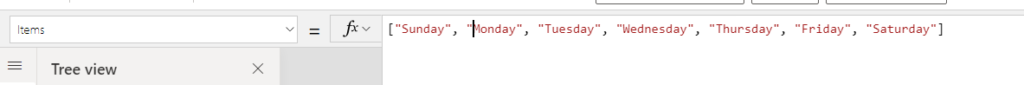 How to display Week day names in a Dropdown in Power Apps based on user locale