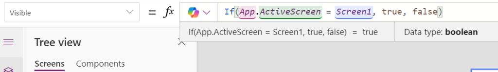 How to get the current visible screen in Power Apps canvas apps